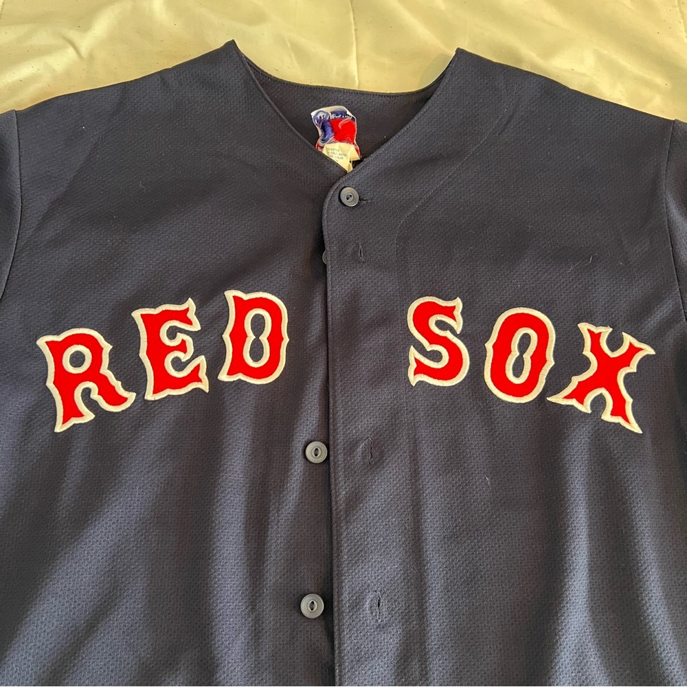 Men’s Vintage Red Sox throw back Jersey - Picture 2 of 13